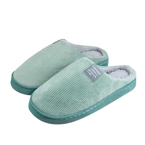 Women Men Plush Soft Slippers Winter Warm Slip On House Shoes Anti-Skid Indoor Outdoor
