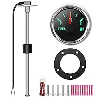 Kraftstoffanzeige,Rupse Universal Auto Kraftstoffstandsanzeige Tankuhr mit Wasserstandssensor Kraftstoffsensor für Auto/SUV/Boot/Pkw Lkw/Wohnmobil (100mm)