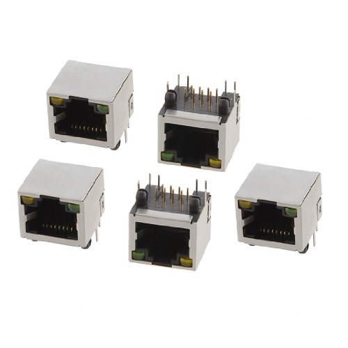 Aexit 5 Piezas Conectores Modulares RJ45 de Red miniatura 1