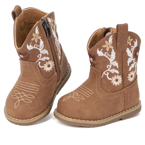 Newsonet Baby Cowboy Boots Infant Cowgirl Western Shoes Camel 6-12 Months #TOP9
