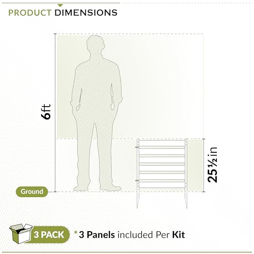 26in H x 24in W (3 Panels) No Dig Zippity Maui Fence Kit, Charcoal Color WoodTek Vinyl Fence Panel, Temporary Garden Border, Easy Install DIY Barrier for Backyard, Patio, & Deck, ZP19066 by Zippity Outdoor Products - Image 3