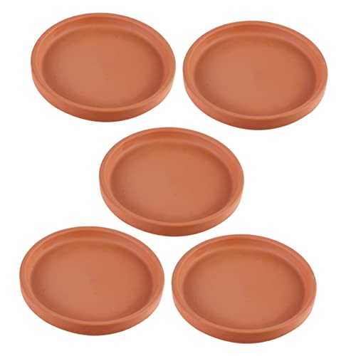 Gogogmee 5 Piezas Jardinera De Terracota Bandeja De Macetas De Plantas De Cerámica Macetero De Interior Macetas De Interior Estacas Decorativas para Macetas Floreros Floreros Arcilla Envase