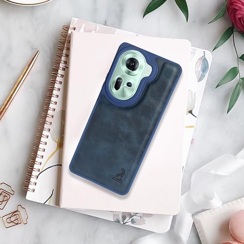 Image of AIBEX Shield Back Cover Case Compatible with Oppo Reno 11 5G Back Cover | Flexible Vegan Leather | Full Camera Protection | Raised Edges | Super Soft-Touch | Bumper Case