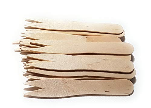 Wooden Disposable Chip Fork Ideal forparty/Fish &Chips/Outdoor/Picnic (200)