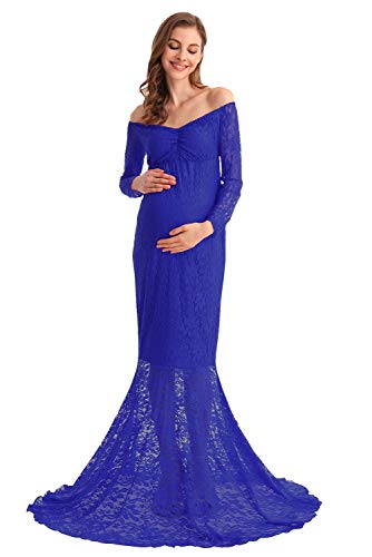 Robe de maternité en dentelle col en V pour sublimer les formes de grossesse