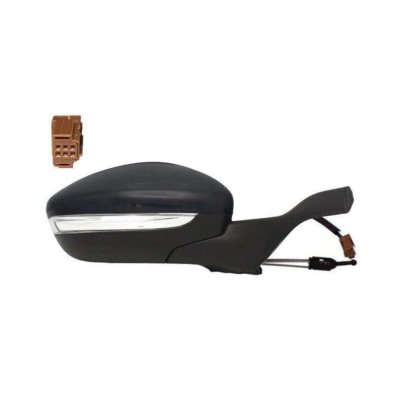 Rétroviseur mécanique droit noir avec sonde compatible avec Peugeot 208 2012-2019
