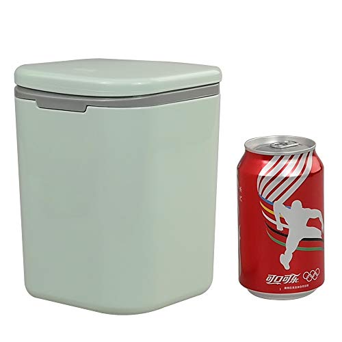Hommp Tiny Countertop Trash Can, 0.5 Gallon With Push-Button (Green) #TOP5