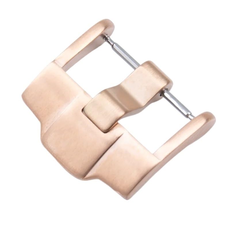 Boucle ardillon 24 mm en acier inoxydable or rose pour montre AP