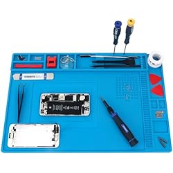 STREBITO Silicone Soldering Mat Electronics Mat, Solder Pad Heat Resistant 932°F, Magnetic Work Mat Silicone Repair Mat for Soldering, Computer, Laptop, Cell Phone, RC, Watch, Gun, Size 17.7