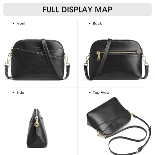 Image of Kattee Small Leather Crossbody Bags for Women, Trendy Purses Handbags Shoulder Bag, Genuine Leather Cross Body Bag for Woman