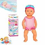 Swimming Baby Doll for Pool, 2025 Upgrade Waterproof Swimming Doll with Movable Joints, Electric Cute Swimming Water Doll with Detachable Suit, Floating Swim Toy for Kids(1pc)