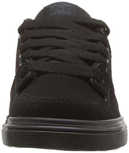DC Pure Elastic Skate Shoe, Black, 2 US Unisex Little Kid2