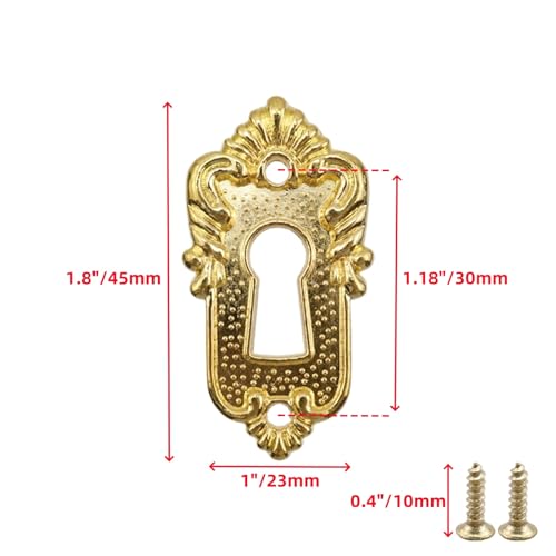 image for T Tulead 10 Pcs Brass Keyhole Iron Keyhole Cover 1-4/5