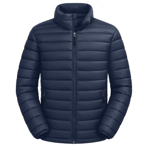 LZACTOIN-X Puffer Jacket Men Puffy Down Jacket Quilted Packable
