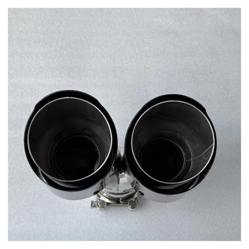 Embout d'échappement double carbone brillant sortie 114 mm - 4
