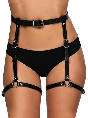 Women's Garter Belts Punk Leather Adjustable Body Harness