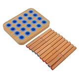 PENIKOKO Planche Perforée en Bois pour Exercices de Rééducation des Doigts Équipement Ergothérapie Petit Format Appareil d'Exercice Force de Préhension et Coordination Œil-Main Matériel