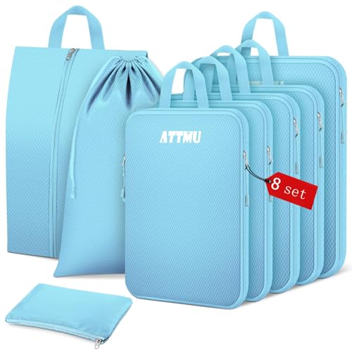 8-Piece Compression Packing Cubes Set for Travel