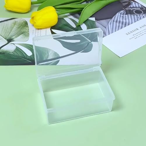 Image of 12 Pack Rectangular Clear Plastic Storage Containers, 3.39 x 2.21 x 1.38 Inchs, Small Containers for Small Items, Jewelry, Earrings, Necklace, Rings, Cosmetics, Threads, Beads, Crafts etc.