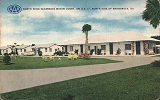 North Wing Seabreeze Motor Court Brunswick, Georgia GA Original Antique Postcard