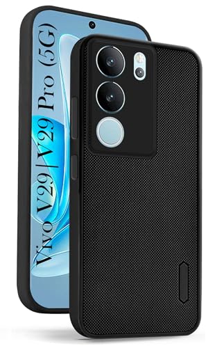 Image of Jkobi Rubberised Back Cover Case for Vivo V29 | Vivo V29 Pro 5G (Textured Grip Design | Micro-Fiber Cloth Inside | Slim and Light Weight | Soft Touch and Feel)