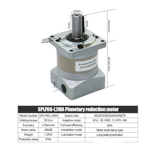 Réducteur planétaire HPS60 avec bride 60 compatible 200W à 600W - 7
