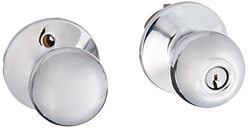Schlage F80-ORB Orbit Storeroom Door Knob Set Polished Chrome