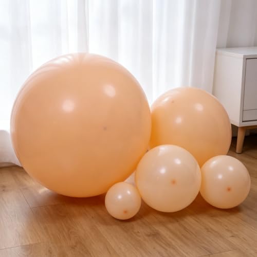 Image of KALOR Beige Giant 36 Inch 9pcs Large Latex Balloons