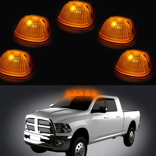 ECCPP Top Cab Marker Light Roof Running Lamps AmberCovers Lens Assembly Fits For Dodge For Ram 2500 For Dodge For Ram 3500 1994-1998