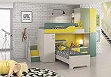 Letto superiore non necessita di rete (materasso 80x190 NON INCLUSO)