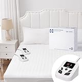 Sealy Heated Mattress Pad Cal King Size 72x84 Inch with Dual Control 10 Heated Settings | Zone Heating Electric Mattress Pad | Auto Shut Off 1-9 Hours| Fit Up to 17' Deep Pocket | Machine Washable