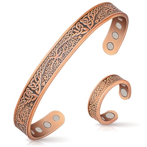 Mahnco Copper Bracelet for Women Pure Copper Magnetic Bracelet Jewelry Gift