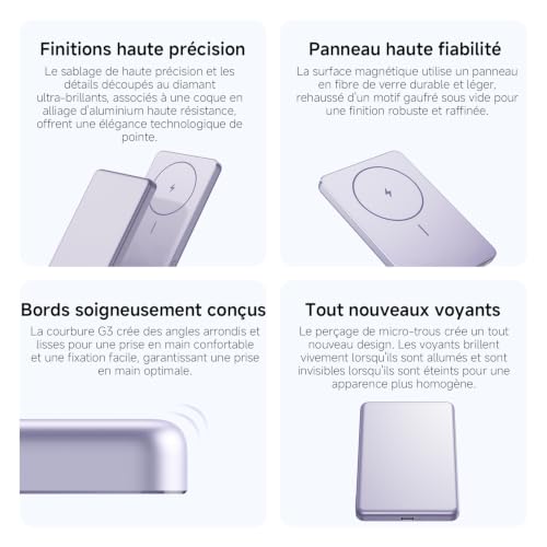 Xiaomi Batterie Magnétique 5000, 8.7mm, Power Bank MagSafe Aluminium