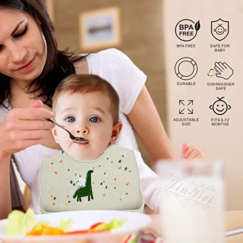 JinBei Bavaglino Silicone Neonato 3 Pezzi Lavabile...