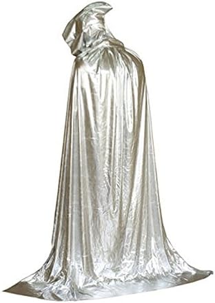 JL Future Cosplay Cloak with Hood Party Dress up for Parties Grim Reaper Adult Cape, Sliver