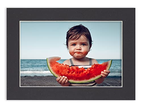 12x16 Mat Bevel Cut for 10x14 Photos - Acid Free Black Precut Matboard with Backing Board and Crystal Clear, Self Seal Photo Mat Bag - for Pictures, Photos, Framing - 4-ply Thickness - Thumbnail 6