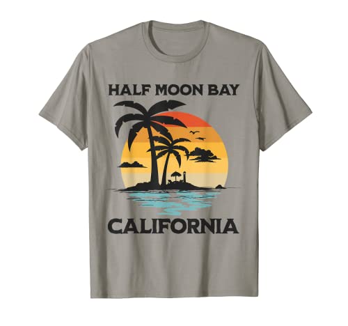 Half Moon Bay California Beach Surf Vacaciones de verano Vintage Camiseta