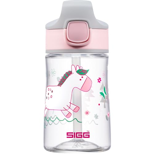 SIGG Miracle Pony Friend butelka na napoje dla dzieci (0,35 l), butelka dla dzieci z szczelną pokrywką, z tritanu, obsługiwana jedną ręką