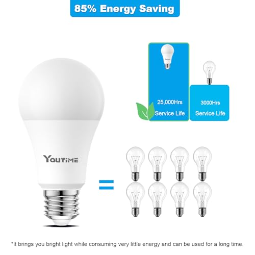 Image of LED Light Bulbs A19 Natural White 100 Watt Equivalent (Not Dimmable) 6Pack