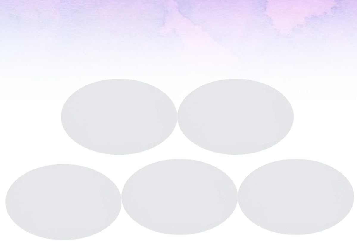 SOLUSTRE 5 Pcs Oval Cotton Art Painting Board for Oil Painting and Drawing Thick Paper Board Canvas Panel Oval Shape and Art Drawing Supplies