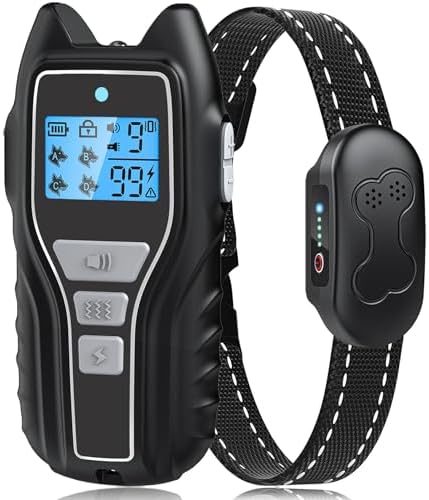 Dog Training Collar with Remote, Waterproof IPX7 E Collar for Dogs, Beep and Vibration Modes, Safe and Humane Training, 2000FT Range, Rechargeable, Fits Small Medium Large Dogs 15–120 lbs (Grey)