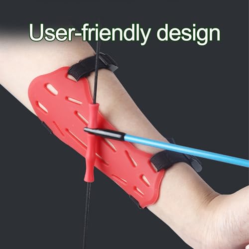 2 Pack Rubber Archery Arm Guard Youth Forearm Protector Adjustable 2 Straps Buckles for Kids & Youth Shooting Practice