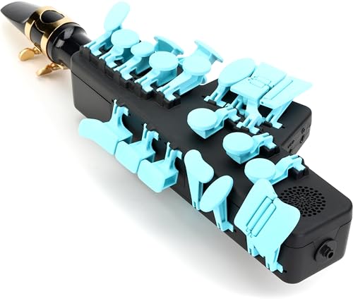 Image of Travel Sax 2 (Turquoise) - Compact Digital Saxophone for Silent Practice Anywhere | Lightweight Electronic Sax with Real Alto Mouthpiece, Built-in Speaker, Bluetooth MIDI /Audio, USB-C, 70+ Internal