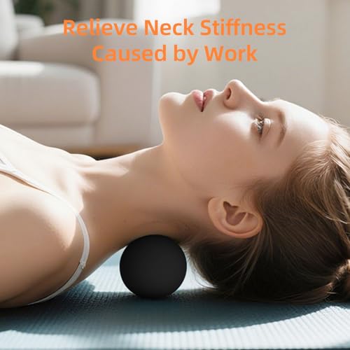 Massage Lacrosse Balls for Myofascial Release, Trigger Point Therapy and Yoga Therapy, Foot Massage Ball to Relieve Plantar Fasciitis Black - Thumbnail 4