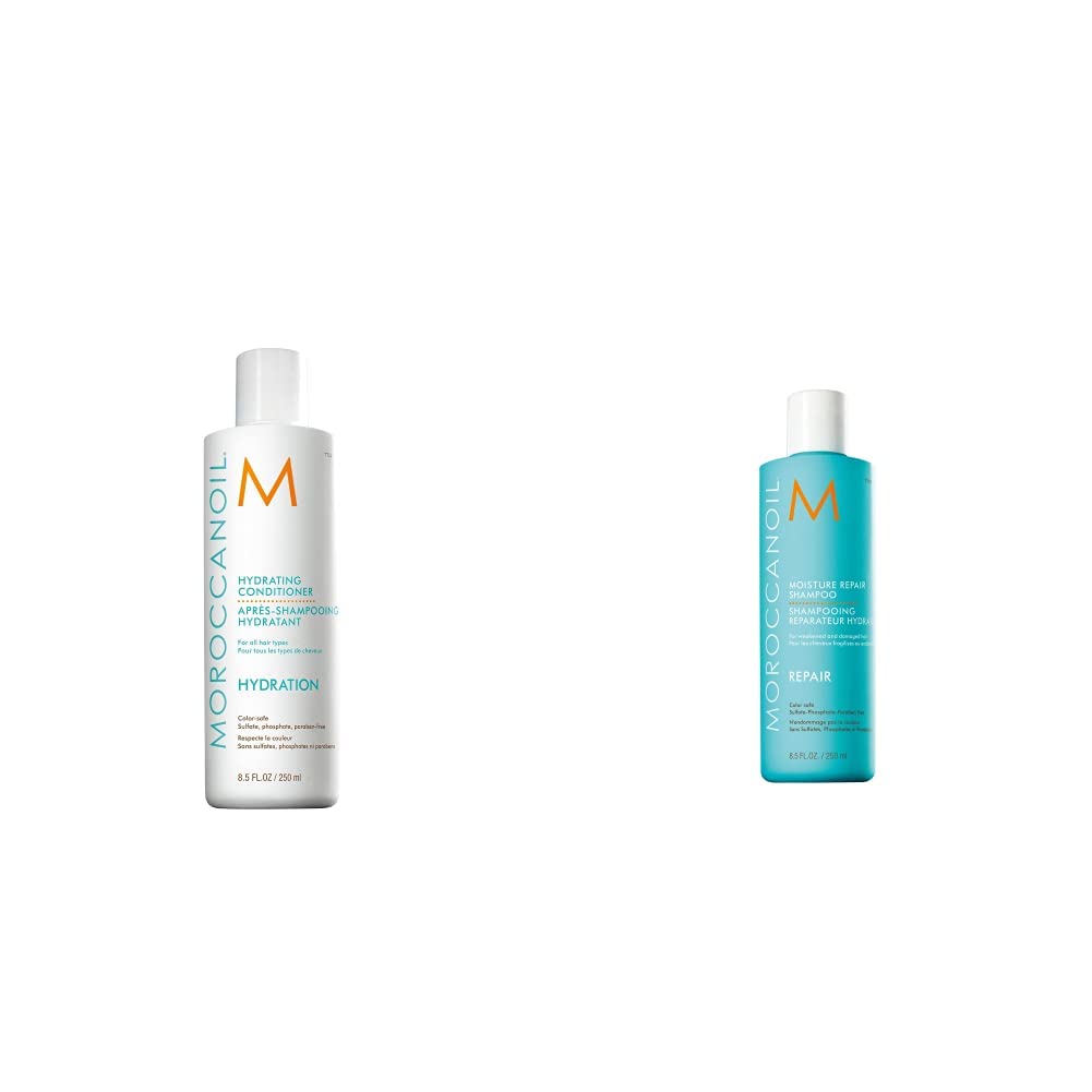 Moroccanoil Champú Reparador Hidratante, 250ml & Acondicionador Hidratante, 250ml