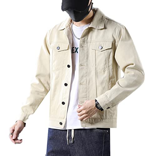 Nouvelle Veste en Jean pour Hommes Printemps Et Automne LâChe Et DéContracté Tendance Veste pour Jeunes Hommes