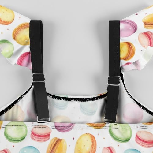 Image of Girls One Piece Swimsuit Lovely Cute Animals Ruffles Swimwear Bathing Suits 3-12 Years