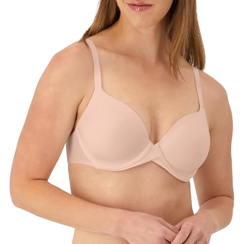Maidenform womens One Fab Fit Modern Demi Lightly Padded Convertible Underwire T-shirt Dm7543 bras, Sandshell, 34B US