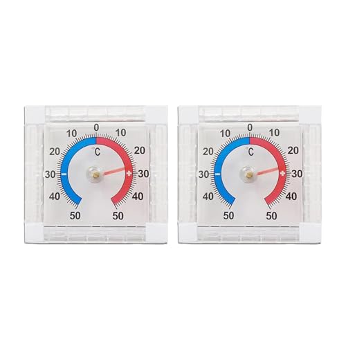 Image of 2-Pack Outside Self-Adhesive Window Door Thermometer, Accurately Measure Temperature, Digital Outdoor Thermometer Weatherproof, Suitable For Window And Outdoor Use