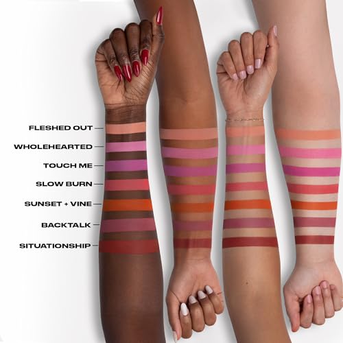 Urban Decay Face Bond Long-Lasting Blush Suede (Fleshed Out - Nude Apricot), Buildable Matte Finish, Blurring Effect, Waterproof, Sweat-Resistant, All Day Wear, Noncomedogenic - 0.21 oz